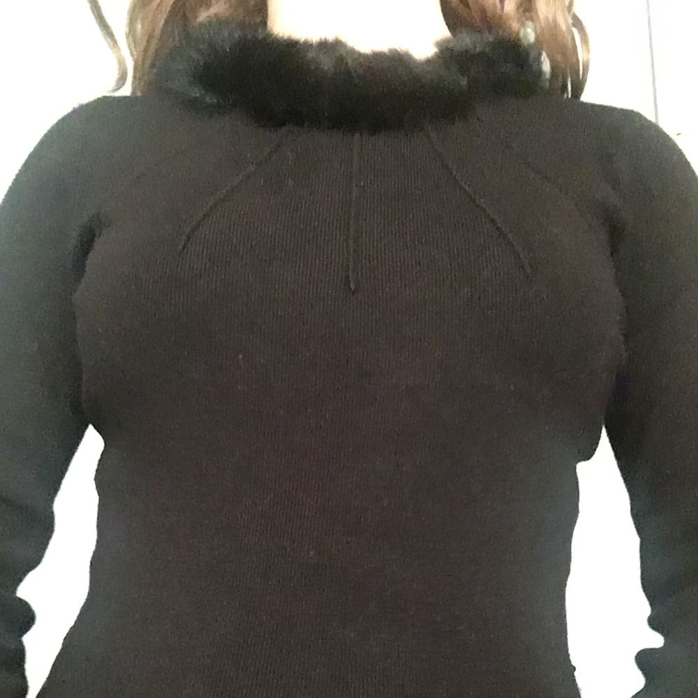 black sweater